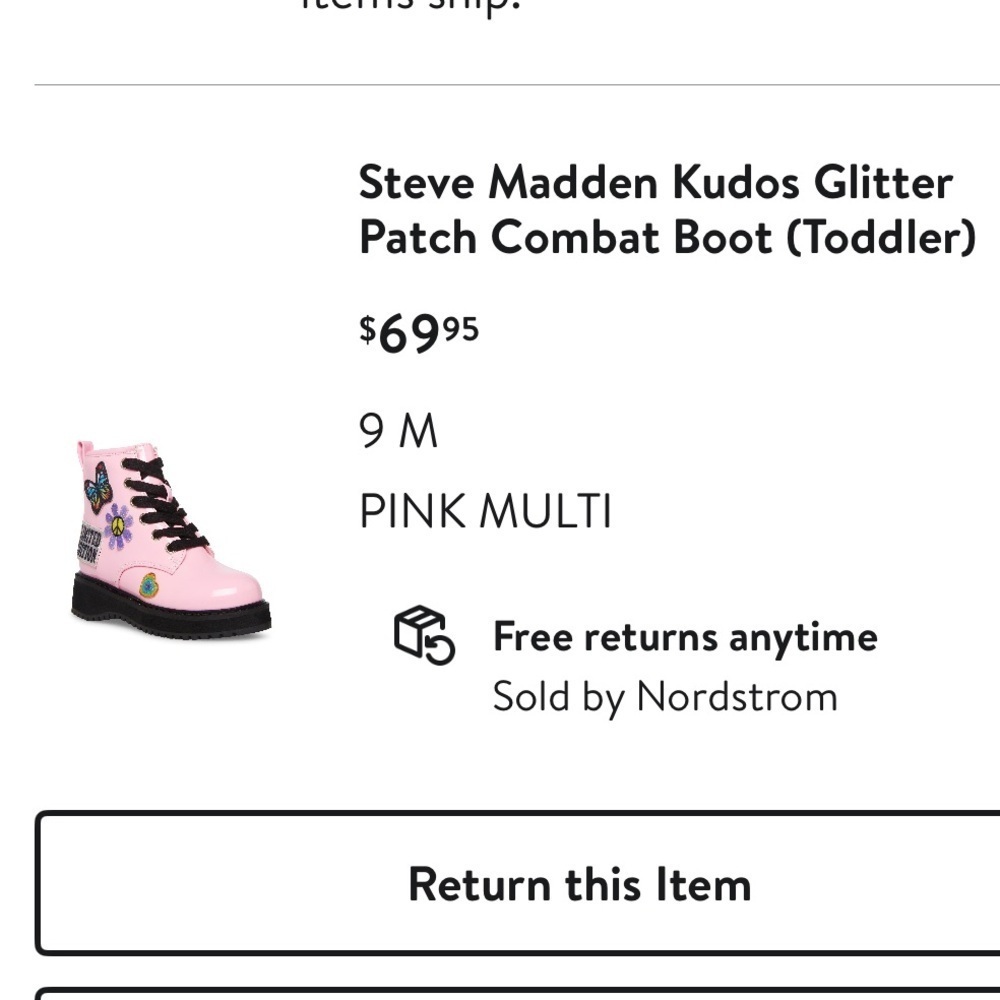 Steve Madden Toddler Combat Boots - Picture 6 of 8